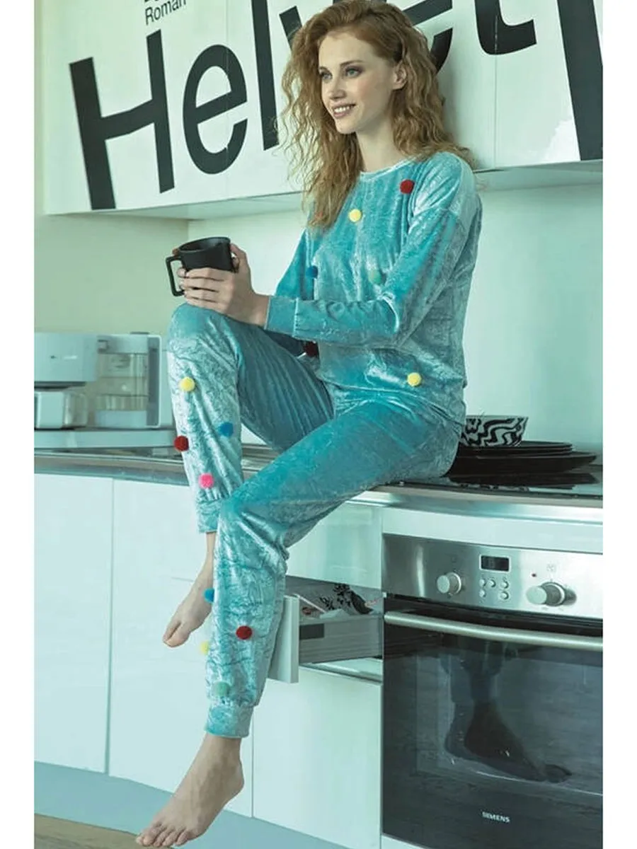 Anil Ladies Pajama Suit (Velvet) 9663