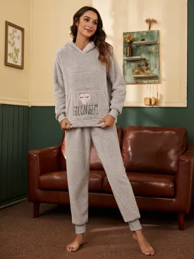 BerriesJam - Lovely Flannel Home Clothes Warm Velvet Suit