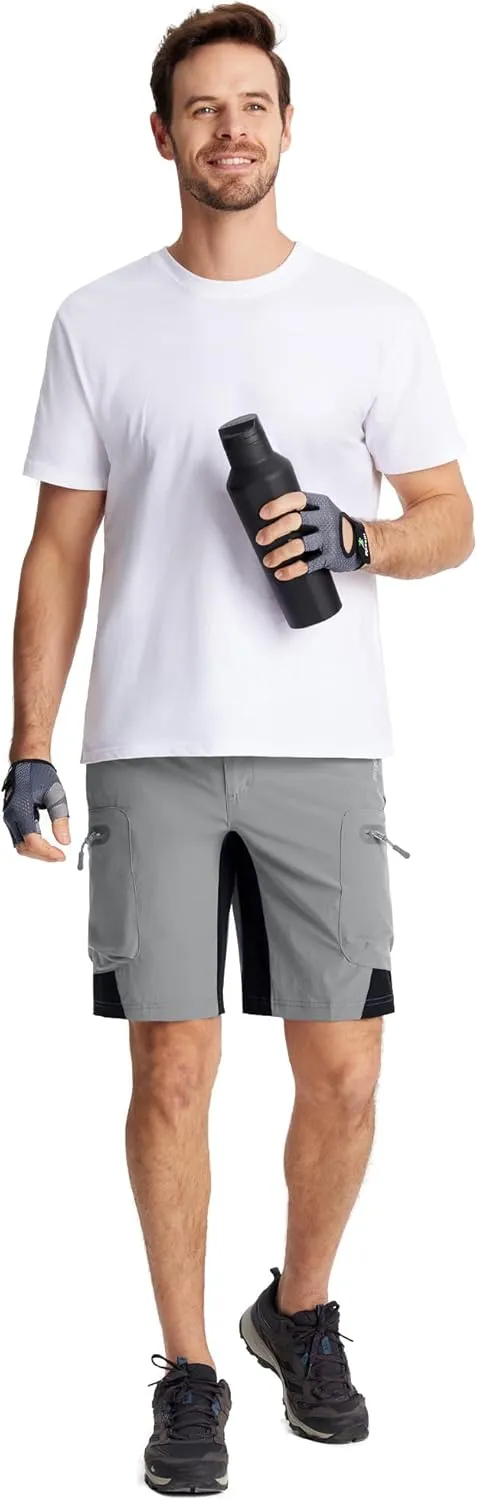 CRYSULLY Men's Hiking Cargo Shorts Outdoor Summer Lightweight Quick Dry Casual Shorts with 5 Pocket