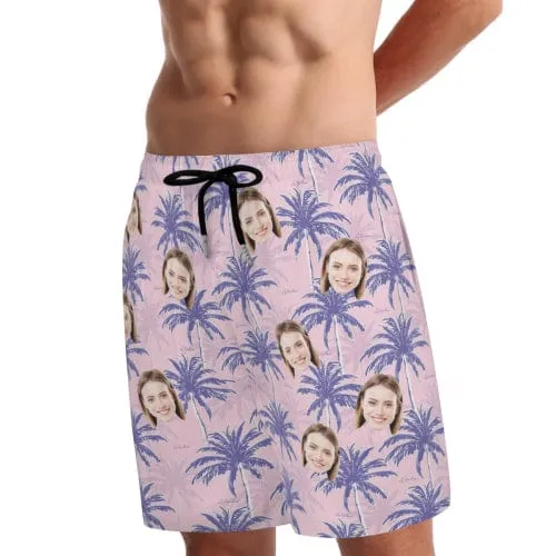 Custom Face Pink Coconut Men's Quick Dry 2 in 1 Surfing & Beach Shorts Male Gym Fitness Shorts