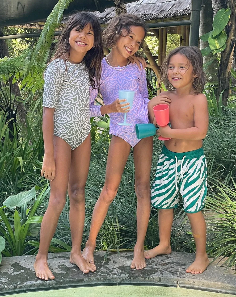 Electric Zebra Emerald Quick Dry Beach Shorts