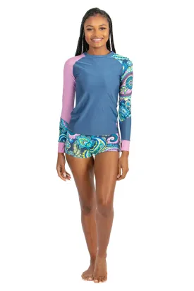 Galia Jewel Stirrup Sleeve Rash Gaurd