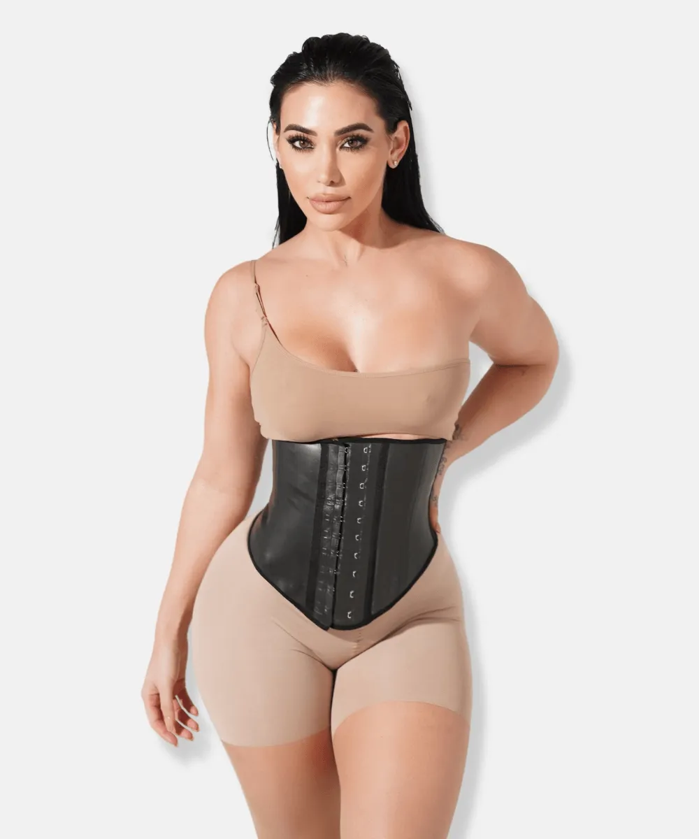 High Impact Latex Short Waist Trainer Onyx