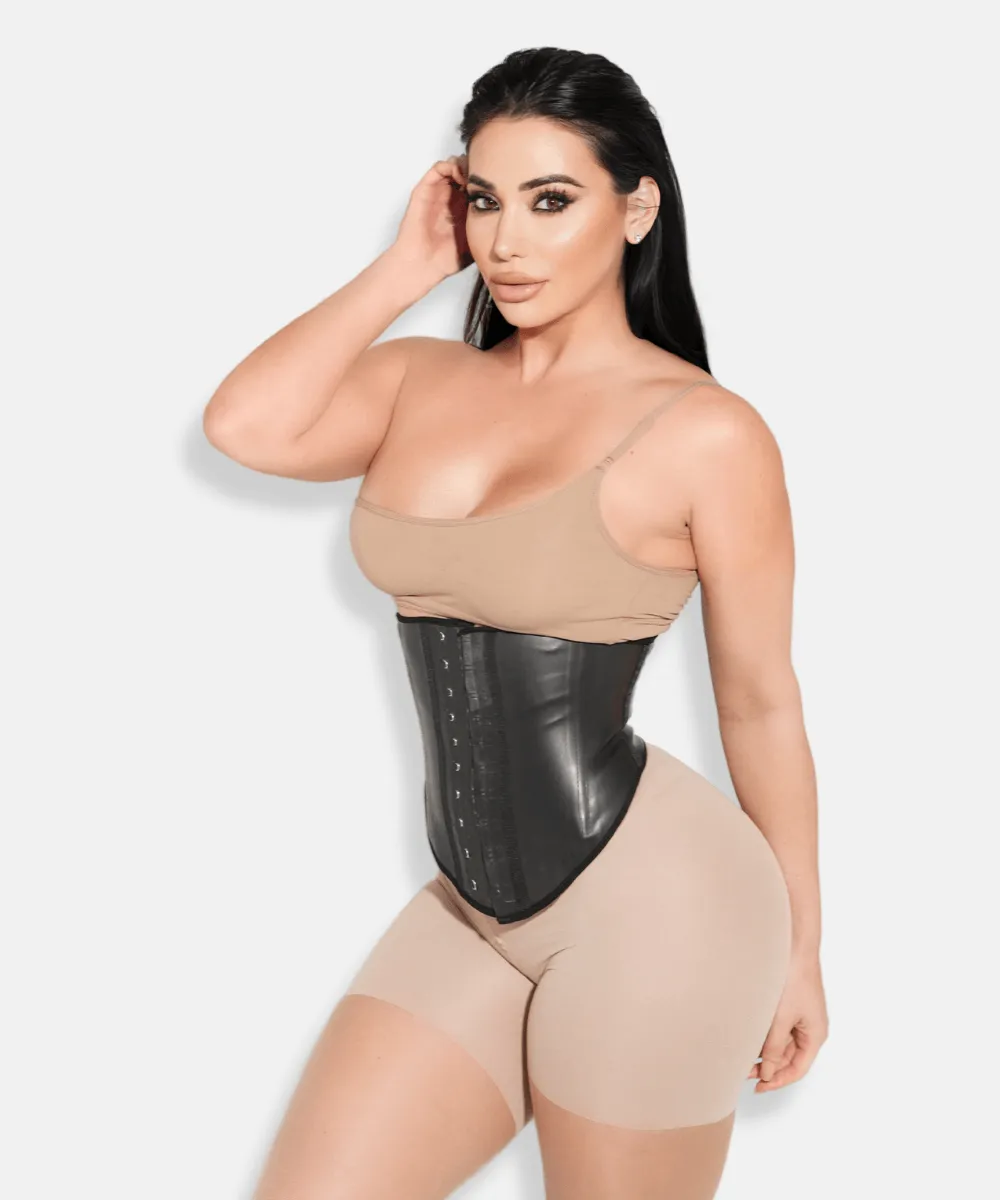 High Impact Latex Short Waist Trainer Onyx