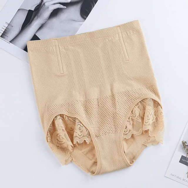 High-Waist Postpartum Support Tummy Control Lace Panty
