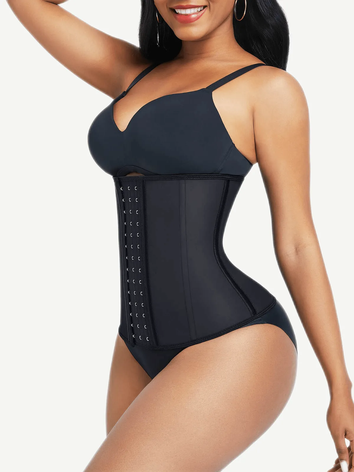 Hook Eyes Latex Corset