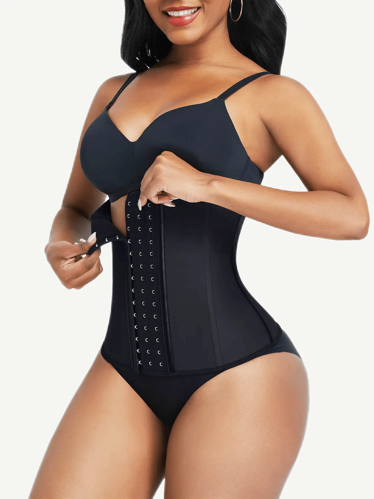 Hook Eyes Latex Corset