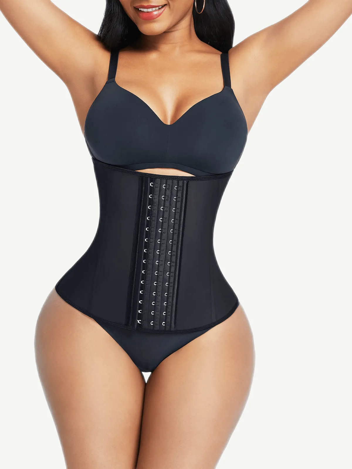 Hook Eyes Latex Corset