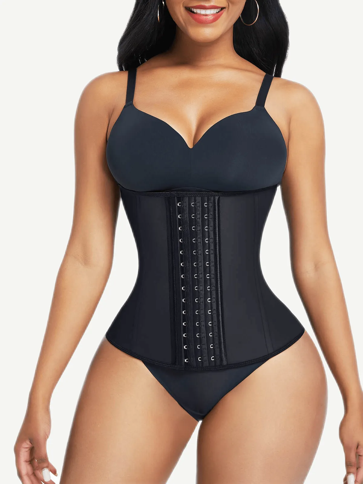 Hook Eyes Latex Corset