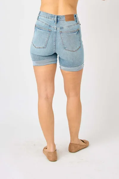 Judy Blue High Waist Tummy Control Cool Denim Shorts 150205