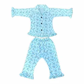Kids and BEBS Knight Wear for Kids Top and Pajama Set It's Made with Pure Cotton This Night Suit is Suitable for (2 year to 3 Years) Old Boys and Girls Pack of 1 (Blue)