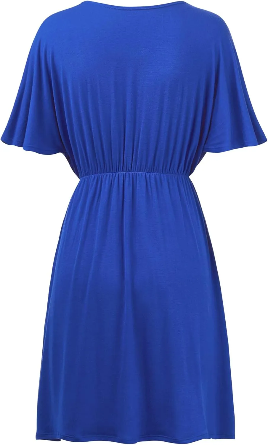 Lock and Love Womens Short Sleeve Kimono Style Deep V Neck Casual Summer Dress S-3XL Plus Size