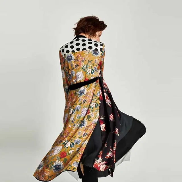 Long Floral Kimono Robe