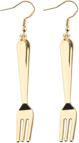MAOFAED Chef Gift Fork Earrings - Baker's Jewelry Cooking Lover's Gift