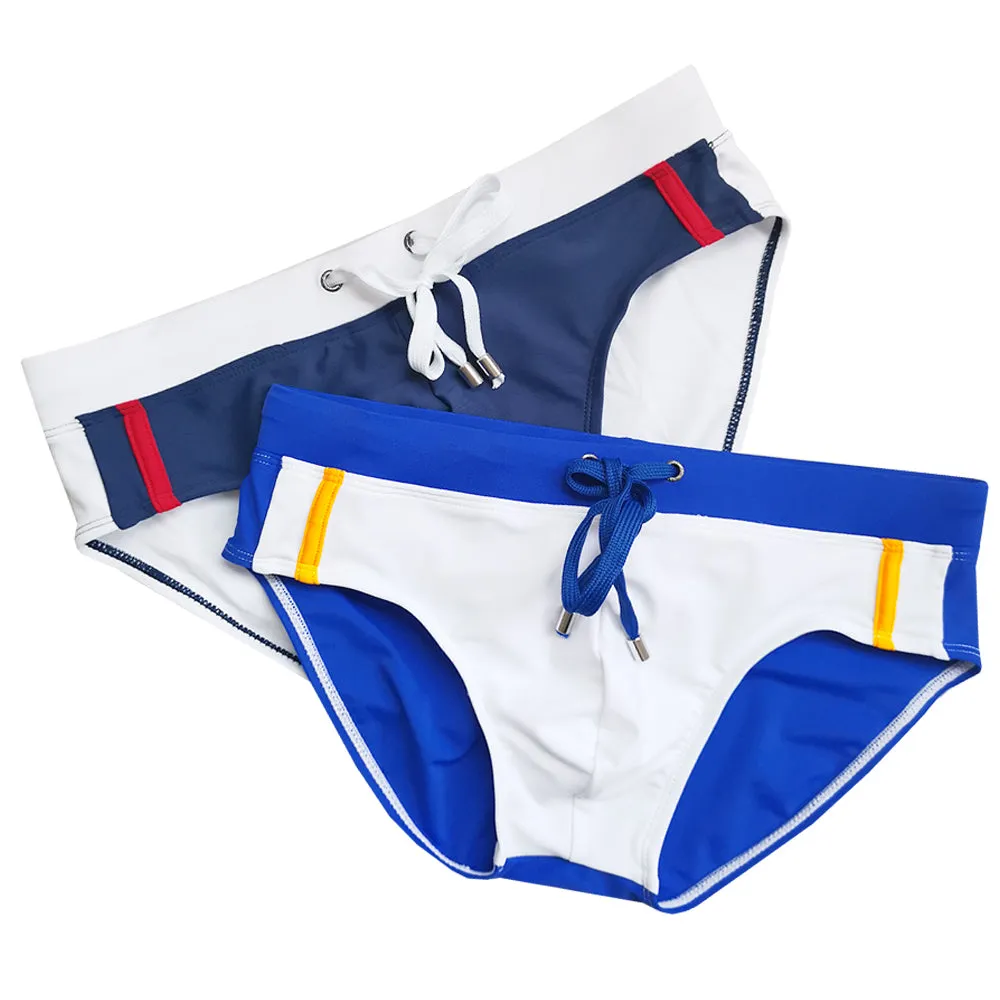 Men's Classic Fit Color Contrasting Swim Briefs