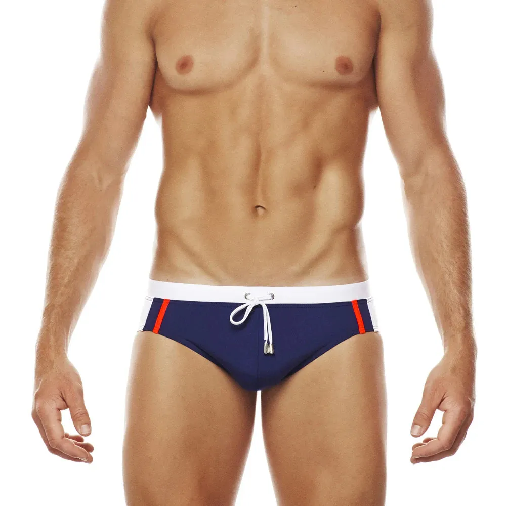 Men's Classic Fit Color Contrasting Swim Briefs