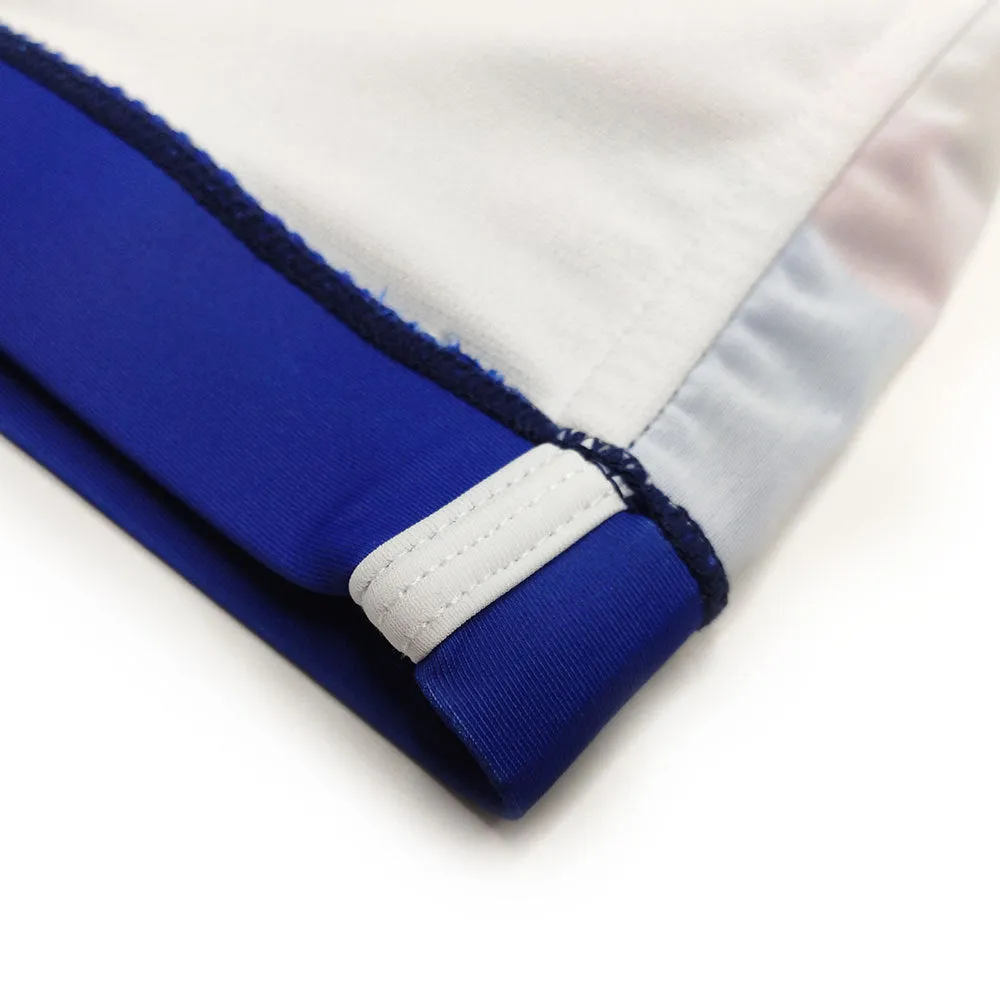 Men's Striped Swim Trunks Split Side Boxer Briefs