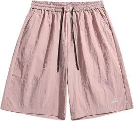 Men's Summer Lightweight Baggy Athletic Shorts, Quick Dry Breathable Outdoor Running Workout Shorts with Pockets