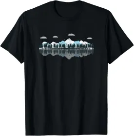 Outdoor Mountains Landscape Forest Trees Reflection Nature T-Shirt
