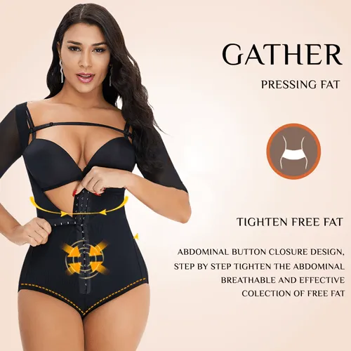 Plus Size Front Closure Hip Lifting Solid Lace Bodysuits Shapewear