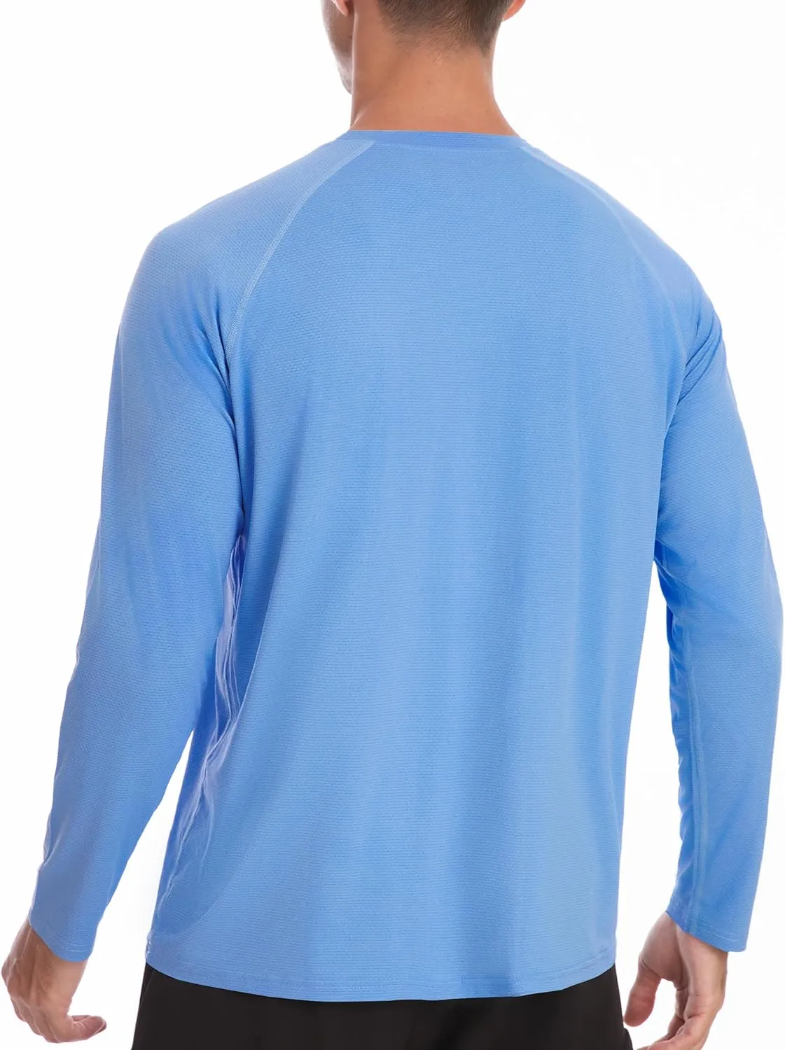 Roadbox Men's UPF 50  Rash Guard Long Sleeve, Cool Dry UV Sun Protection Water T-Shirts, Lightweight Fishing Hiking Shirts