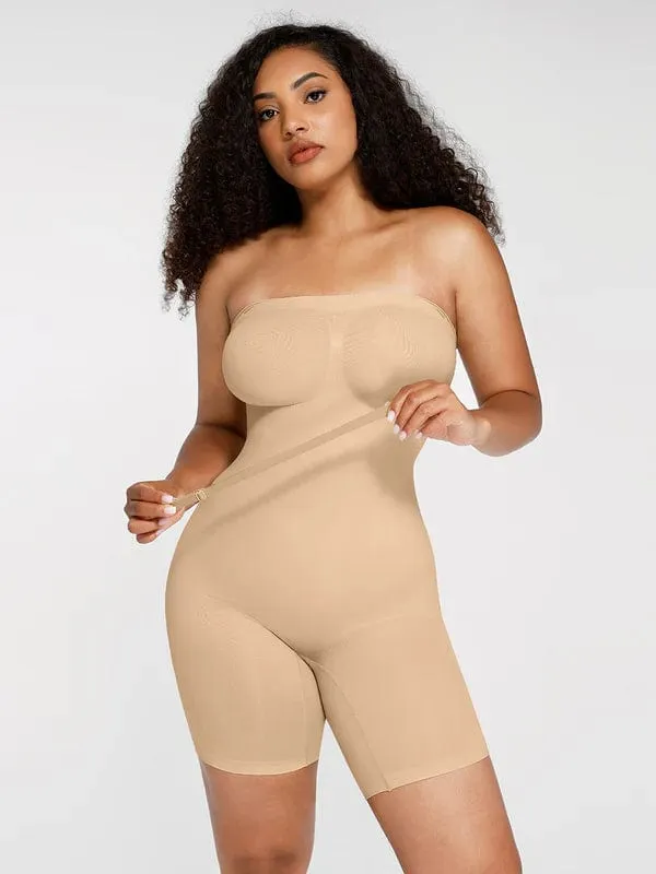 Sculpting Seamless Tummy Control Strapless Shapewear Bodysuit