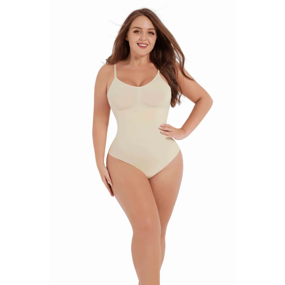 Seamless Thong Backless ShapeWear Bodysuit With Adjustable Straps