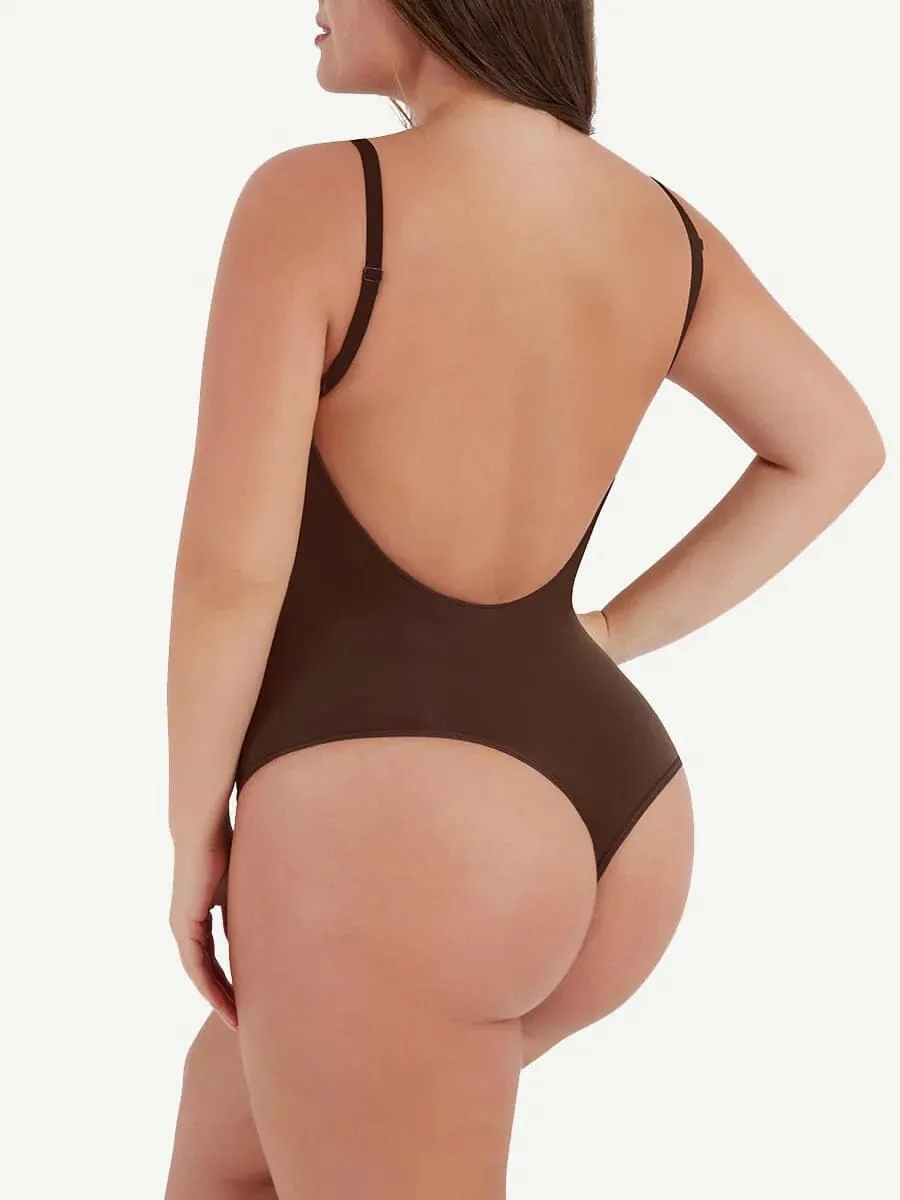 Seamless Thong Backless ShapeWear Bodysuit With Adjustable Straps