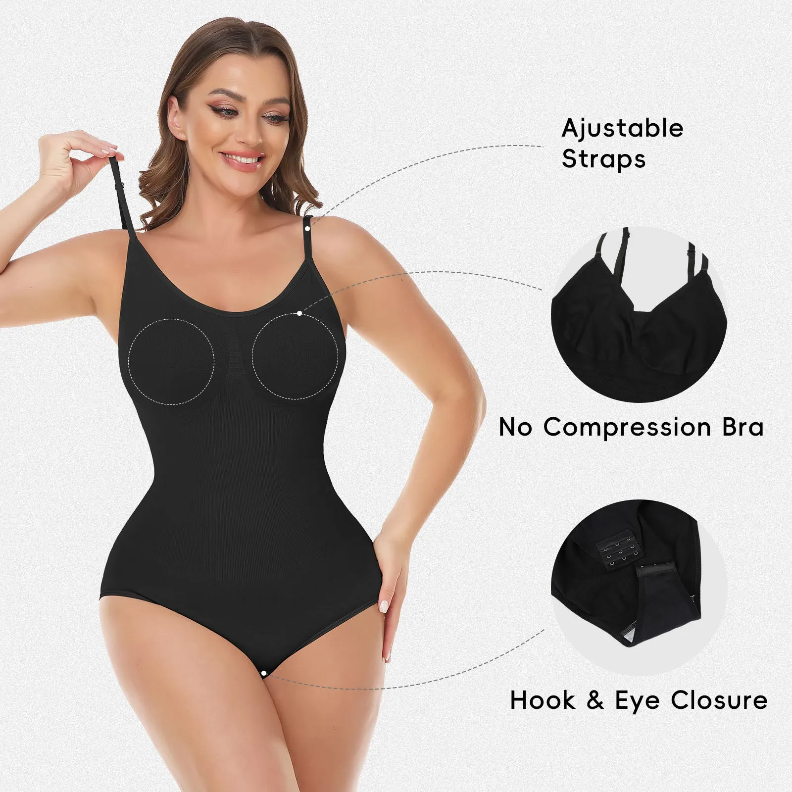 Shaperin Seamless Sculpting Shapewear Bodysuit
