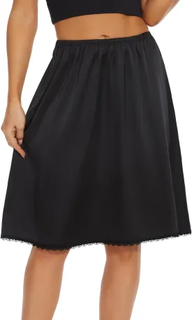 Subuteay Half Slips for Women Underdress Lace Slip Skirt Knee-Length Underskirt