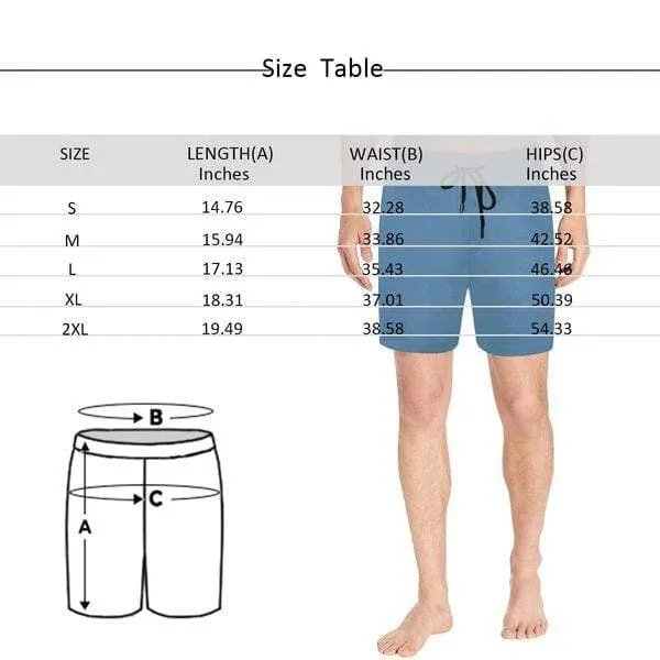 Swim Trunks with Face on Them Custom Flowers Men's Quick Dry Swim Shorts with Girlfriend's Photo