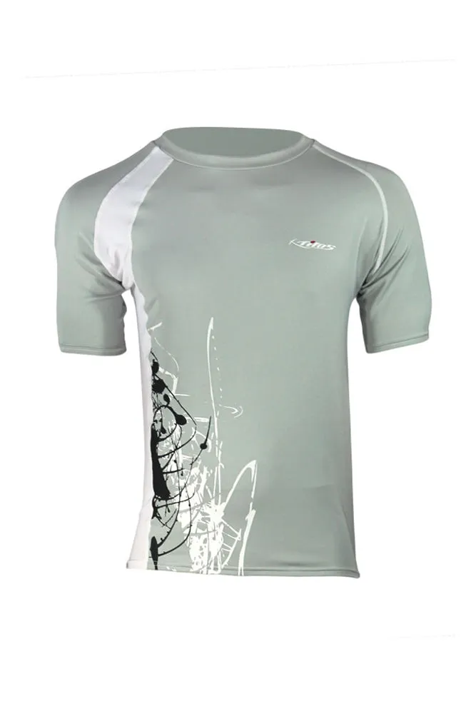 Tilos Mens Eco-Friendly 6oz. Anti-UV Short Sleeve Rash Guard Recycled Polyester