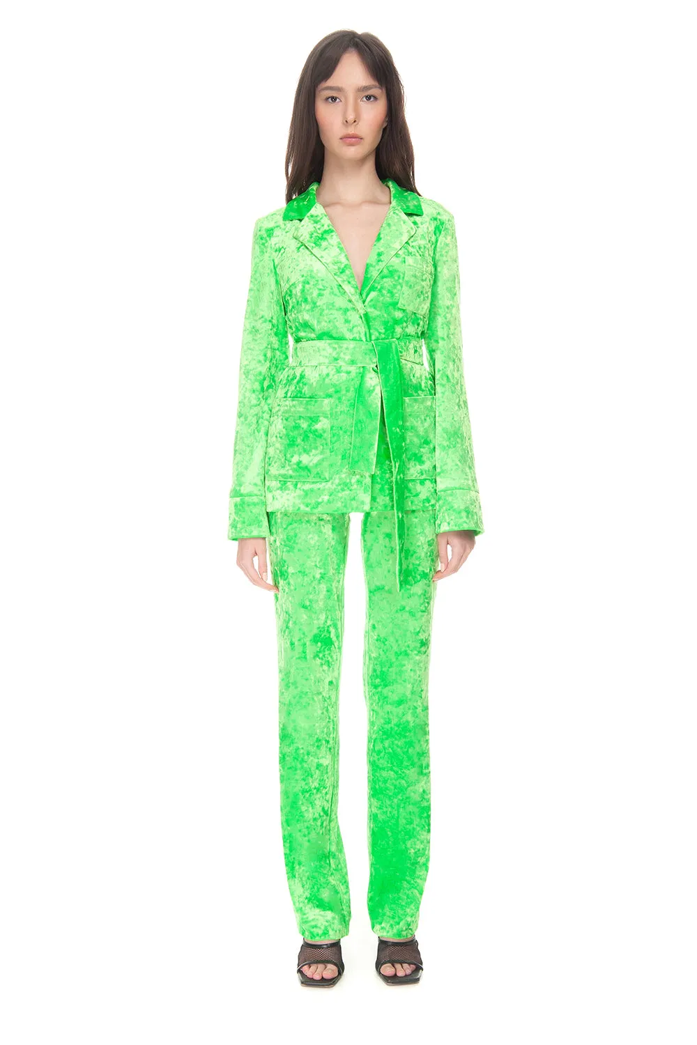 Velvet Suit Apple Green