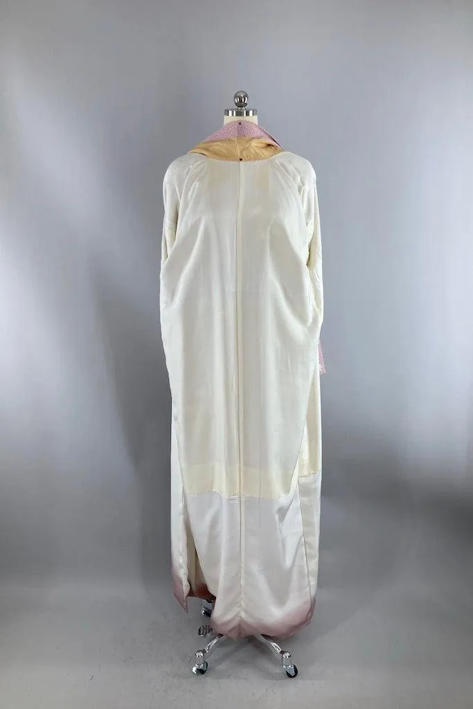 Vintage Lavender Floral Kimono