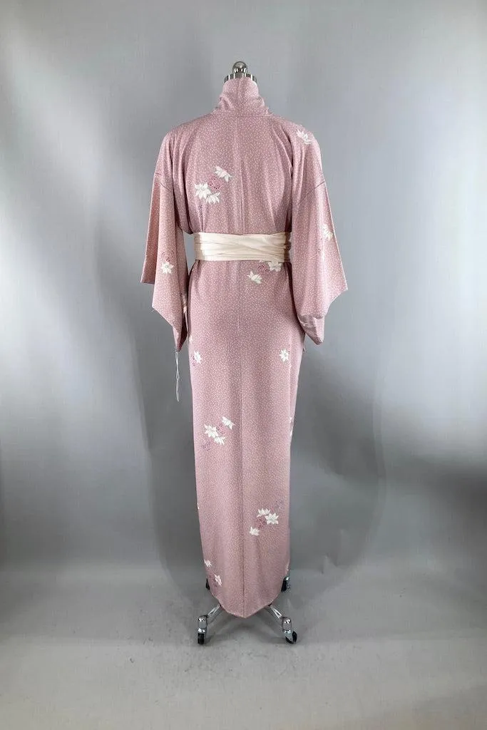 Vintage Lavender Floral Kimono
