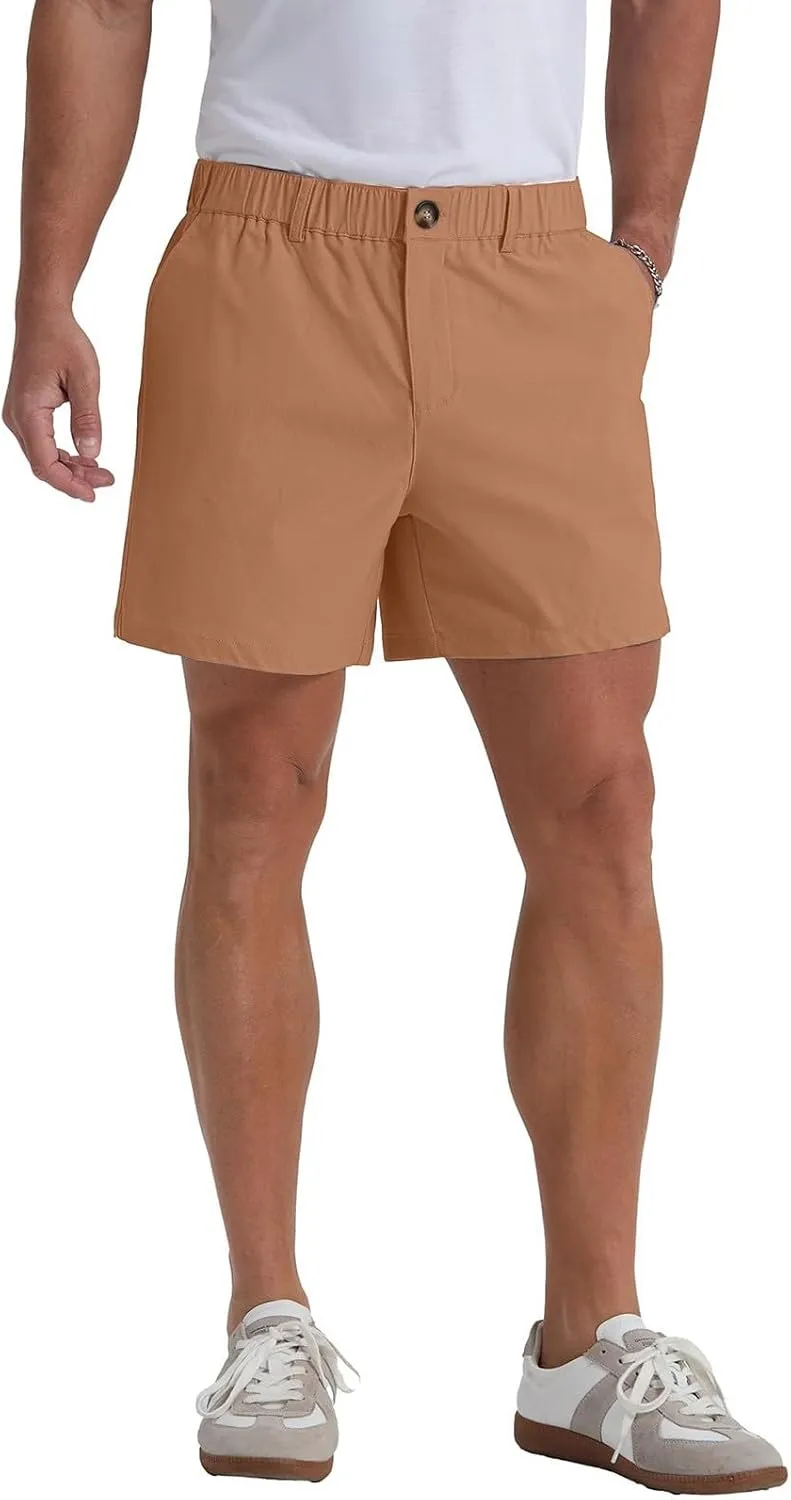 WENKOMG1 Mens Casual Shorts Quick Dry Elastic Waist Summer Golf Shorts