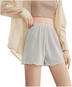 Women Pettipants Loose Half Slip Culotte Shorts Split Skirt for Under Dress Skirts Wide Leg Sleep Shorts