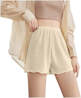 Women Pettipants Loose Half Slip Culotte Shorts Split Skirt for Under Dress Skirts Wide Leg Sleep Shorts