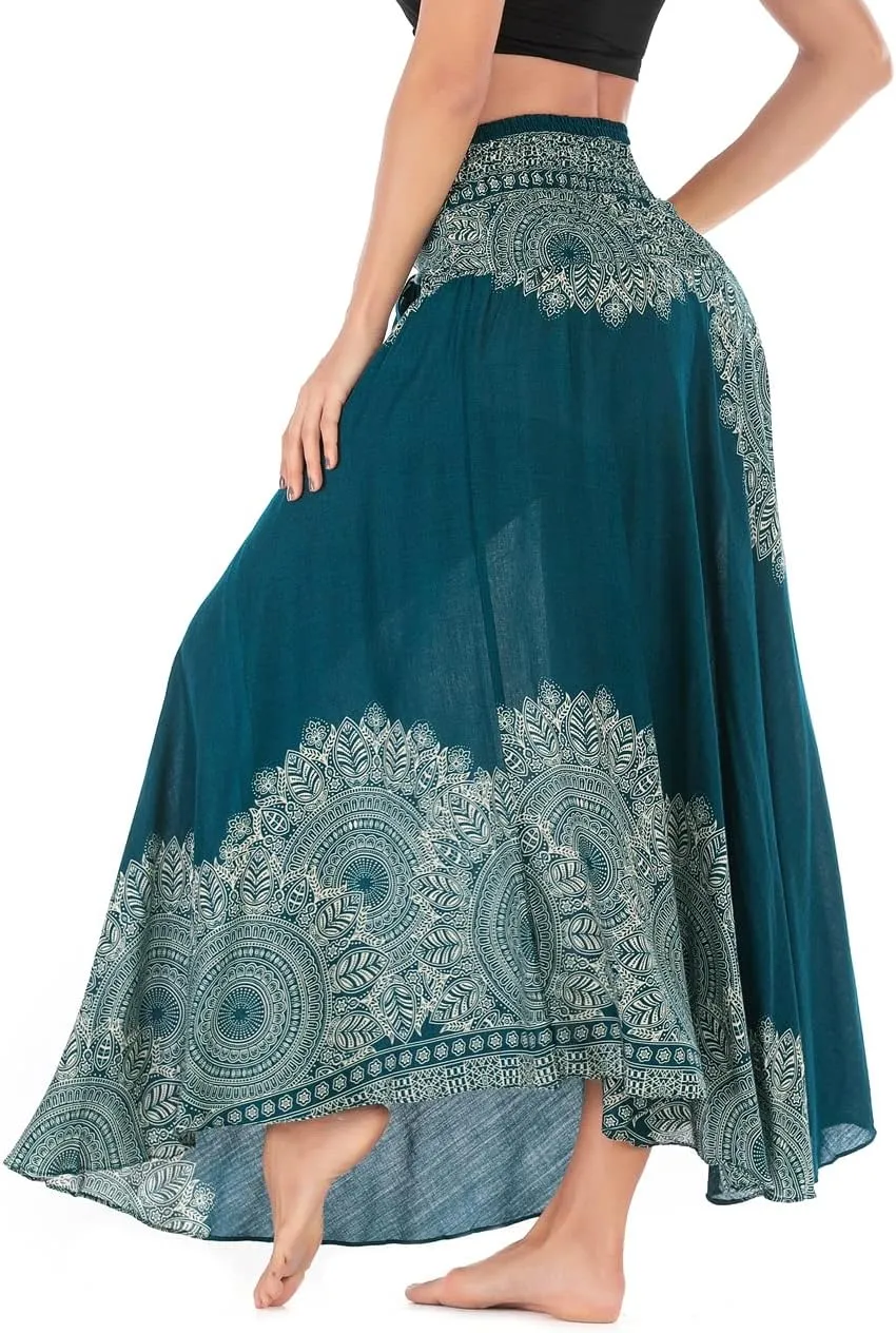 Womens Boho Skirt Long Skirts Hippie Clothes for Women with Tie