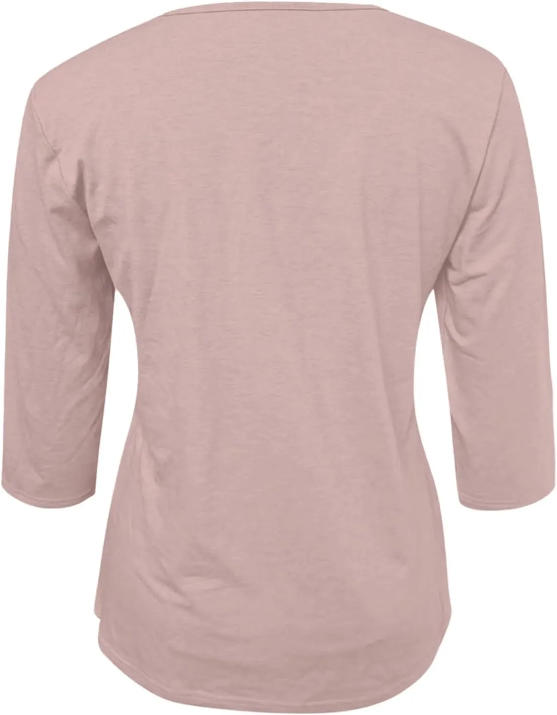 Women's V Neck 3/4 Sleeve Casual Tops Basic Solid Tees Loose Fit Summer Blouses Relaxed Tunic Shirts Daily Wear