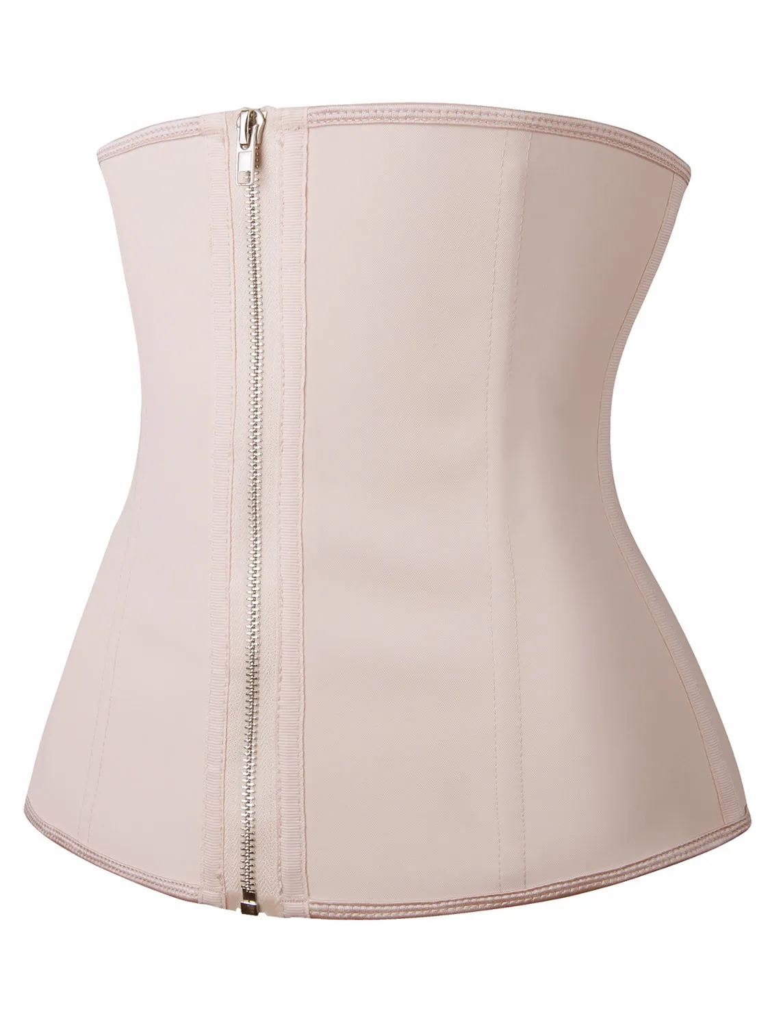 YIANNA Women Latex Zipper Waist Trainer Corsets 9 Steel Bones