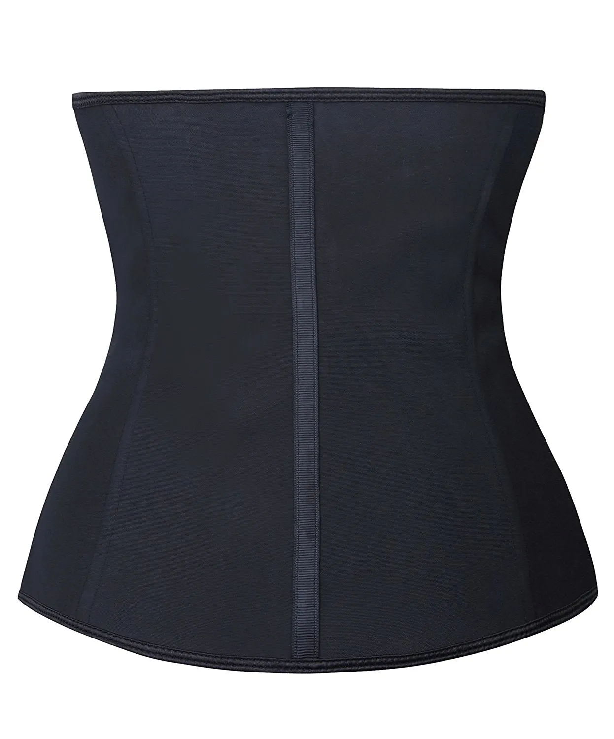 YIANNA Women Latex Zipper Waist Trainer Corsets 9 Steel Bones