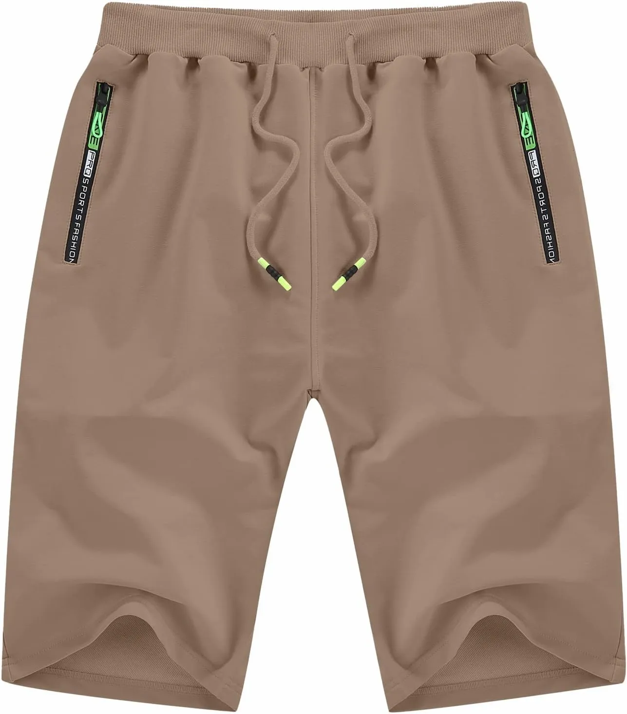 YTD Men's Shorts Casual Classic Fit Drawstring Summer Beach Shorts with Elastic Waist and Pockets